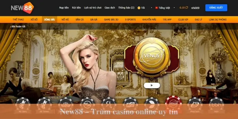 Casino trực tuyến uy tín New88